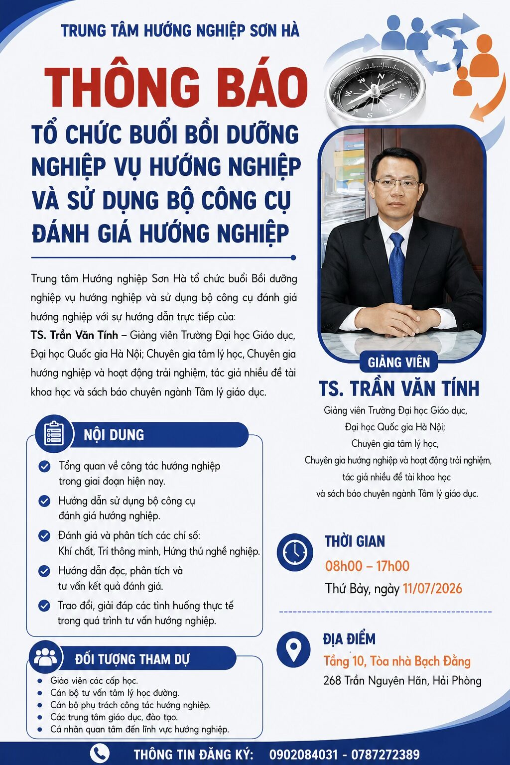 TỔ CHỨC BUỔI BỒI DƯỠNG NGHIỆP VỤ HƯỚNG NGHIỆP VÀ SỬ DỤNG BỘ CÔNG CỤ ĐÁNH GIÁ HƯỚNG NGHIỆP